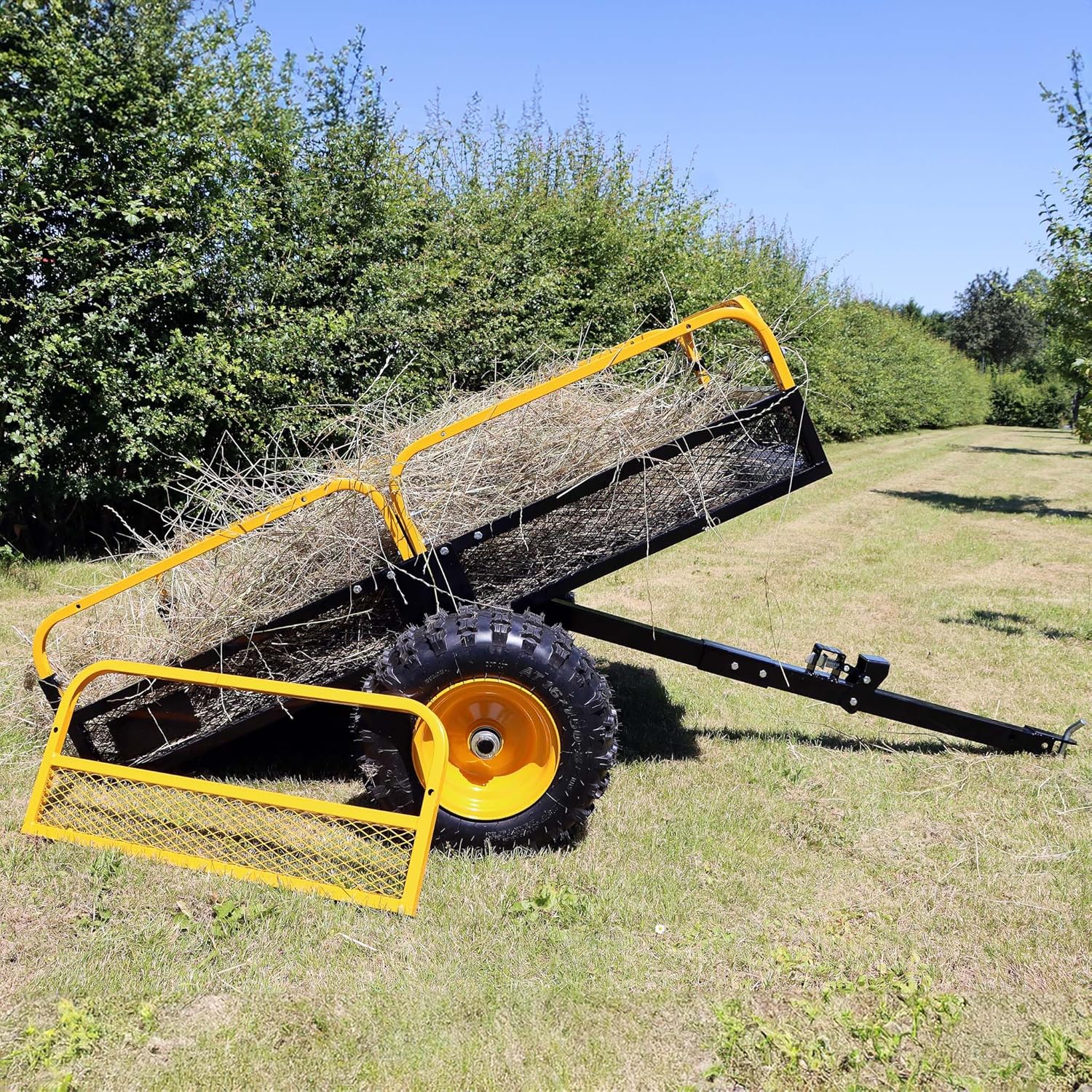 Wiltec - Remorque basculante acier 2100x1200x70 mm, capacité 450kg