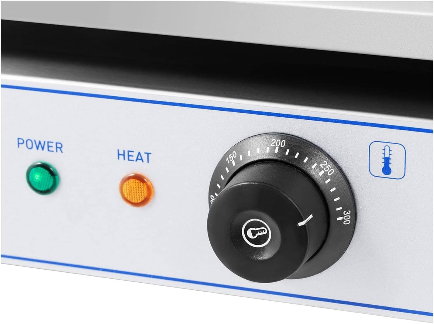 Royal Catering - Plancha Électrique Lisse Inox 55x35 cm 3000W Restaurant