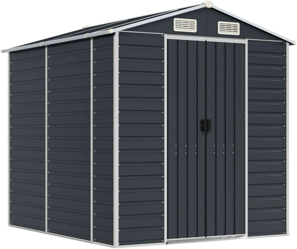 vidaXL Abri de Jardin Anthracite 191x215x198 cm Acier galvanisé