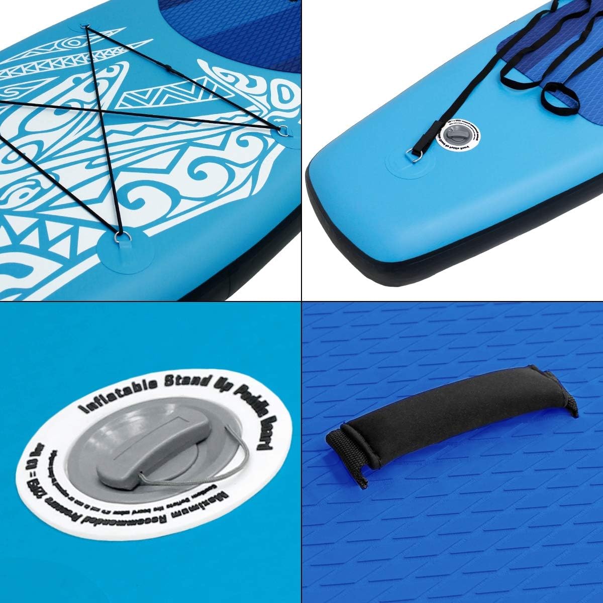 ECD Germany - Stand Up Paddle gonflable - 305/308/320/380 cm - PVC, 120/150 kg, 10/15 cm