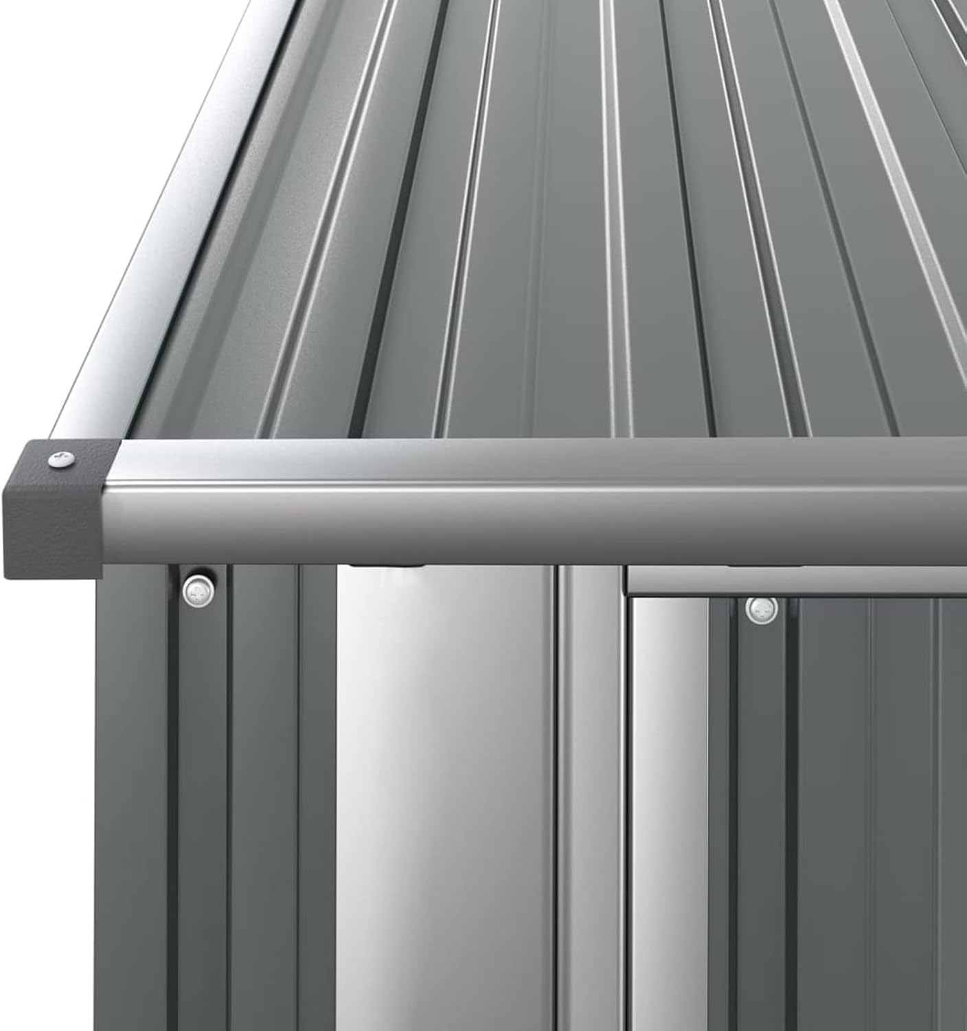 Homgoday - Abri de jardin acier galvanisé - 180,5x97x209,5 cm - Toit incliné, porte coulissante