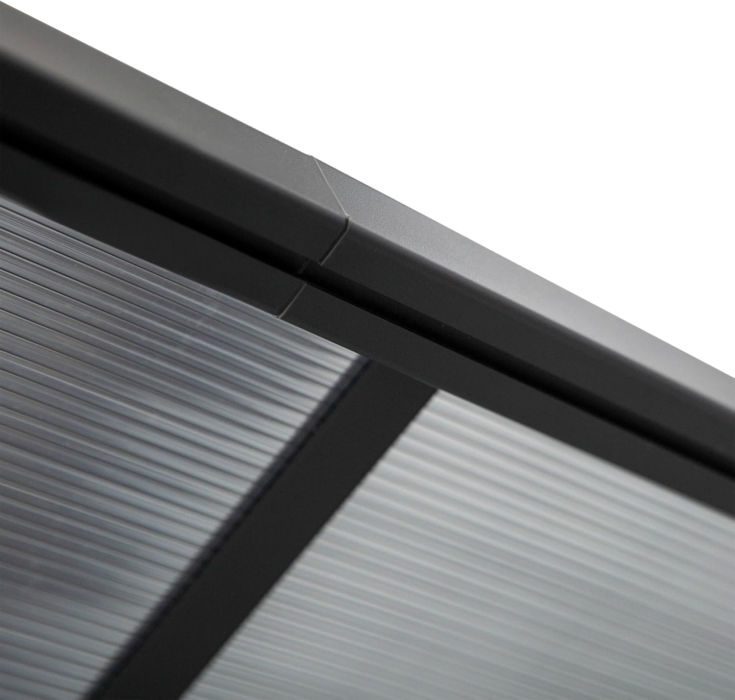 Outsunny - Pergola adossée aluminium 4,5x3m toit UV, gouttière, gris