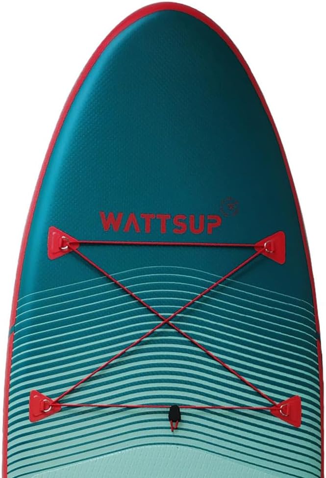 Wattsup - Sup Stand Up Paddle Gonflable - Gamme First - Dropstitch - Pack Complet : Pagaie Leash Pompe Sac de Transport