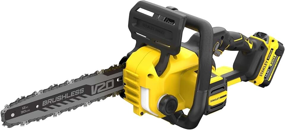 Stanley - Fatmax V20 - 30 cm tronçonneuse sans balais, 18V, 4Ah, SFMCCS730M1-QW