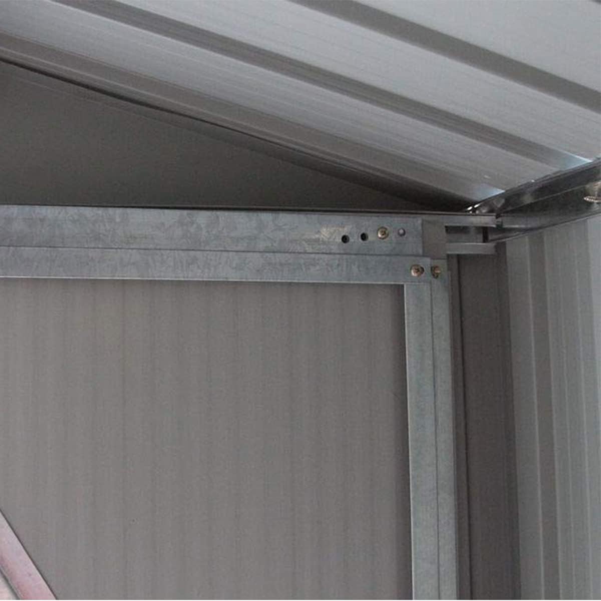 GIANTEX - Abri de jardin métal 213x127x185cm porte coulissante robust