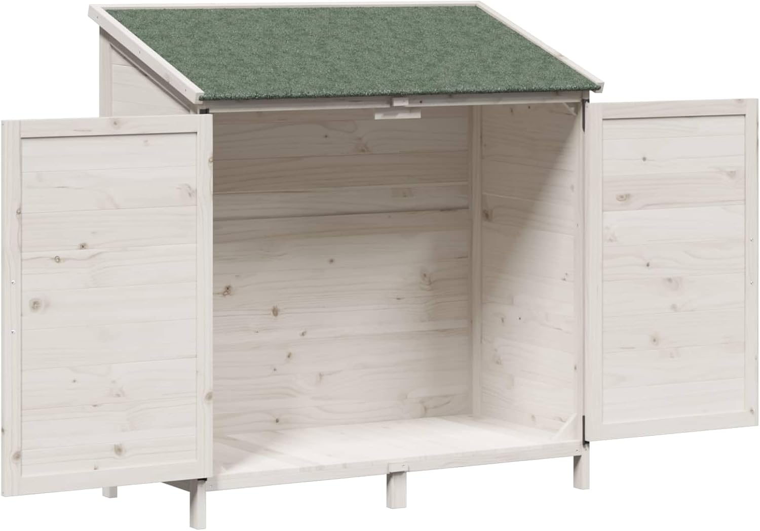 vidaXL - abri de jardin blanc, 106,5x56x113,5 cm, bois ingénierie, étanche
