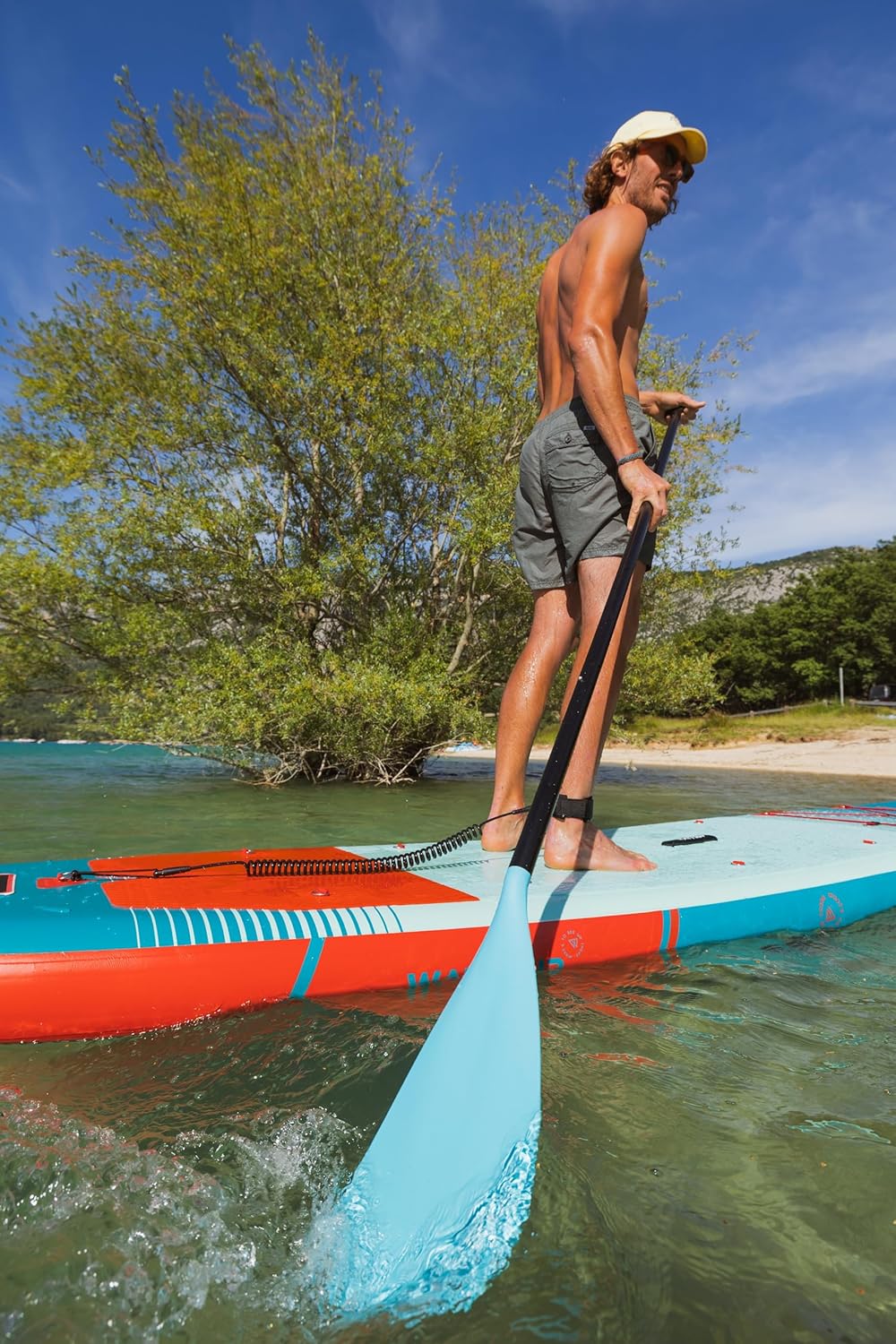 Wattsup - Sup Stand Up Paddle Gonflable - Gamme First - Dropstitch - Pack Complet : Pagaie Leash Pompe Sac de Transport