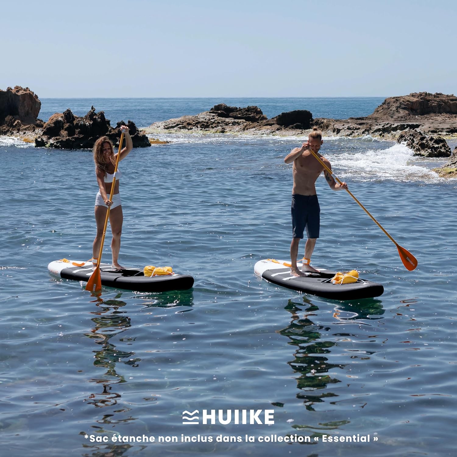 HUIIKE Paddle Gonflable Adulte avec Accessoires Inclus, Pagaie, Ailerons, Pompe. Planche de Stand Up Paddle Grande Stabilité et Résistance. 305 x 84 x 15 cm, Jusqu'à 130 kg