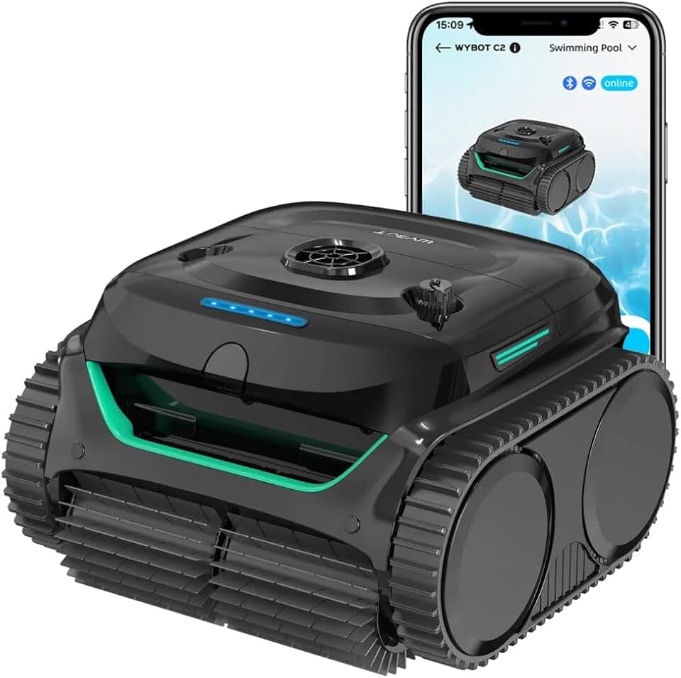 Wybot - Robot Piscine C2 - sans fil, nettoyage automatique, batterie