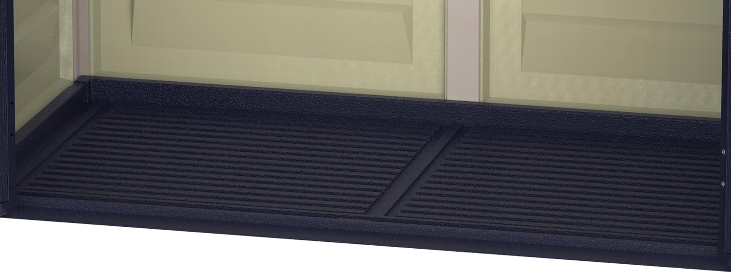 Duramax - YardMate Pent Roof PLUS - 5x3 - abri de jardin plastique, plancher inclus, toit métal, ignifuge, sans entretie