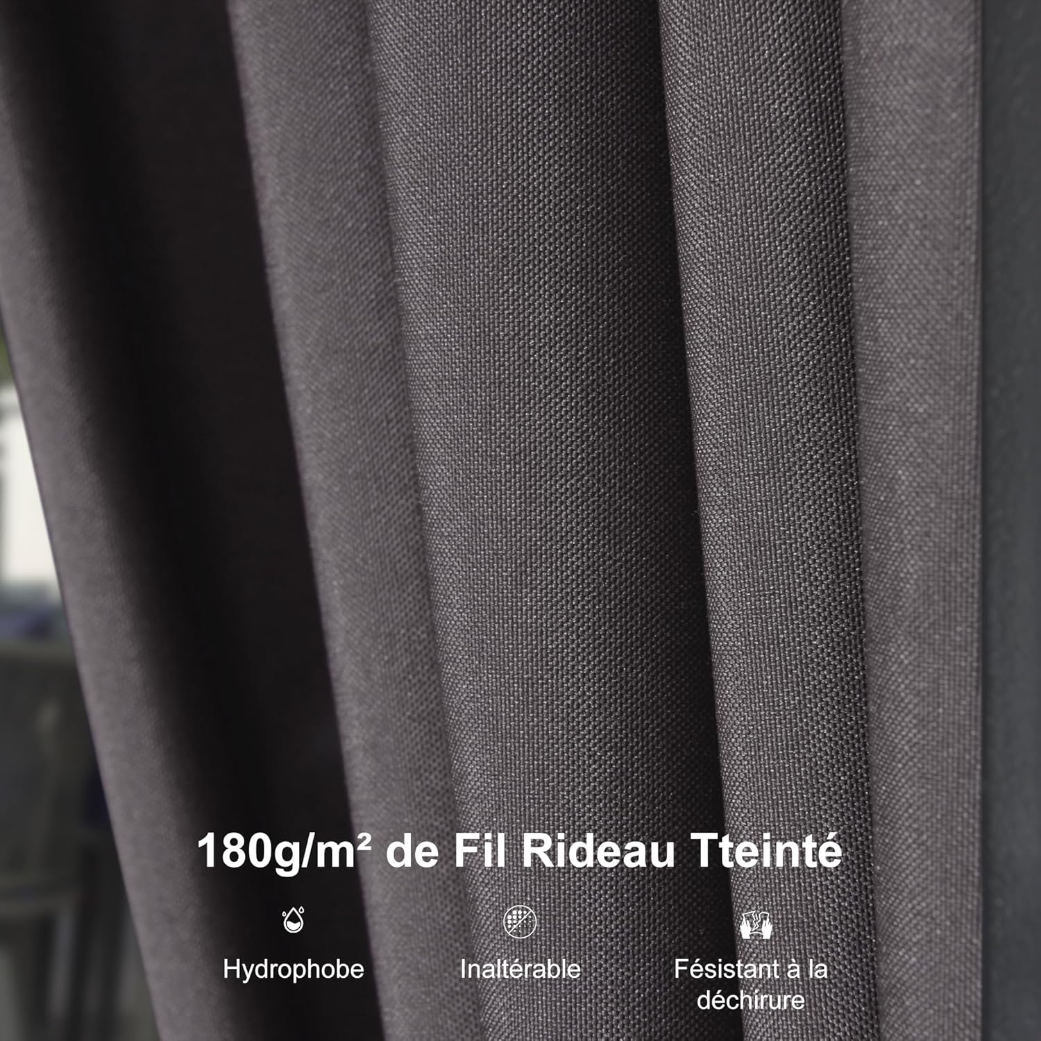 PURPLE LEAF - tonnelle double toit 5,2x4m rideaux moustiquaire acier