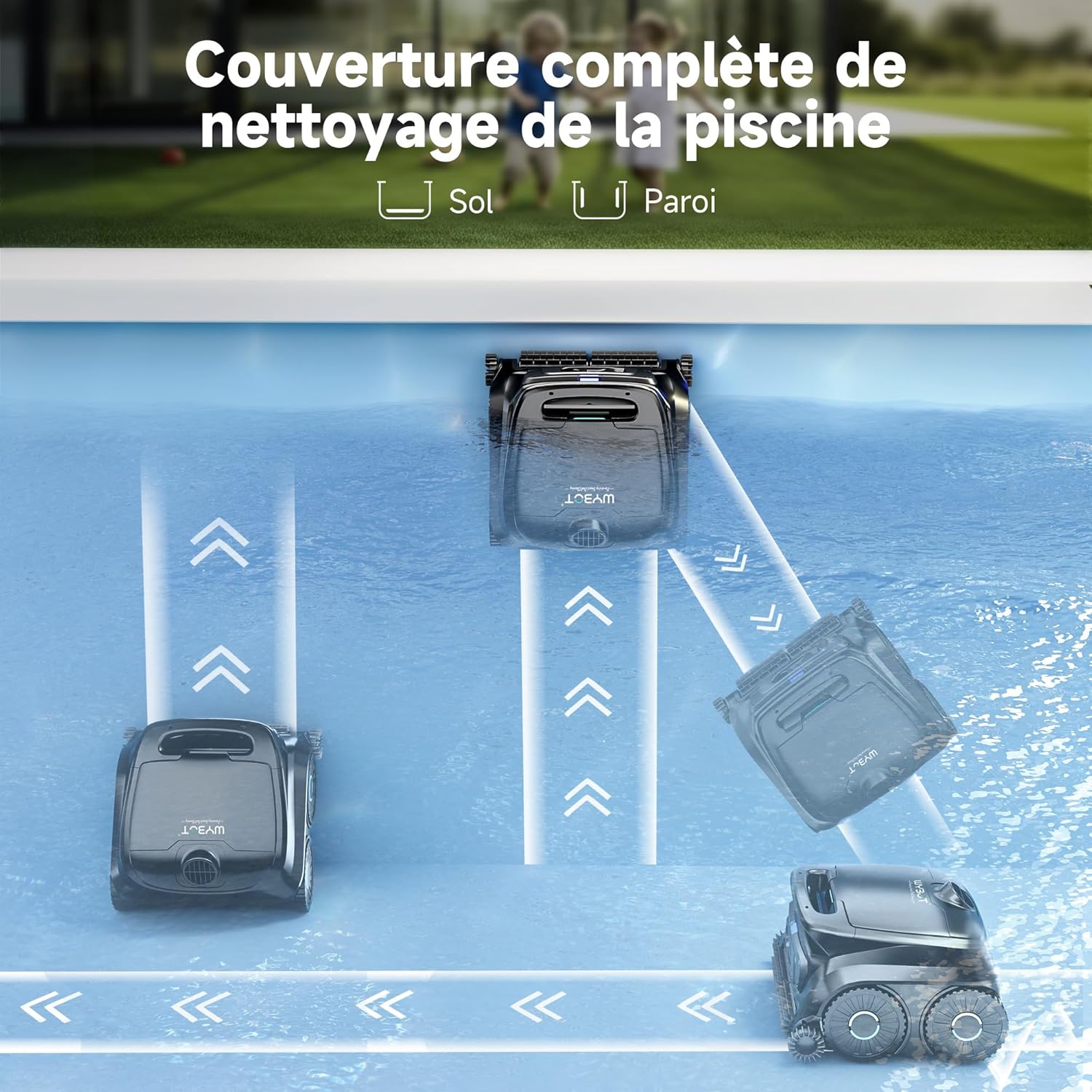 WYBOT - B1 - compact et léger, contrôle par appli, 100 min autonomie - B1