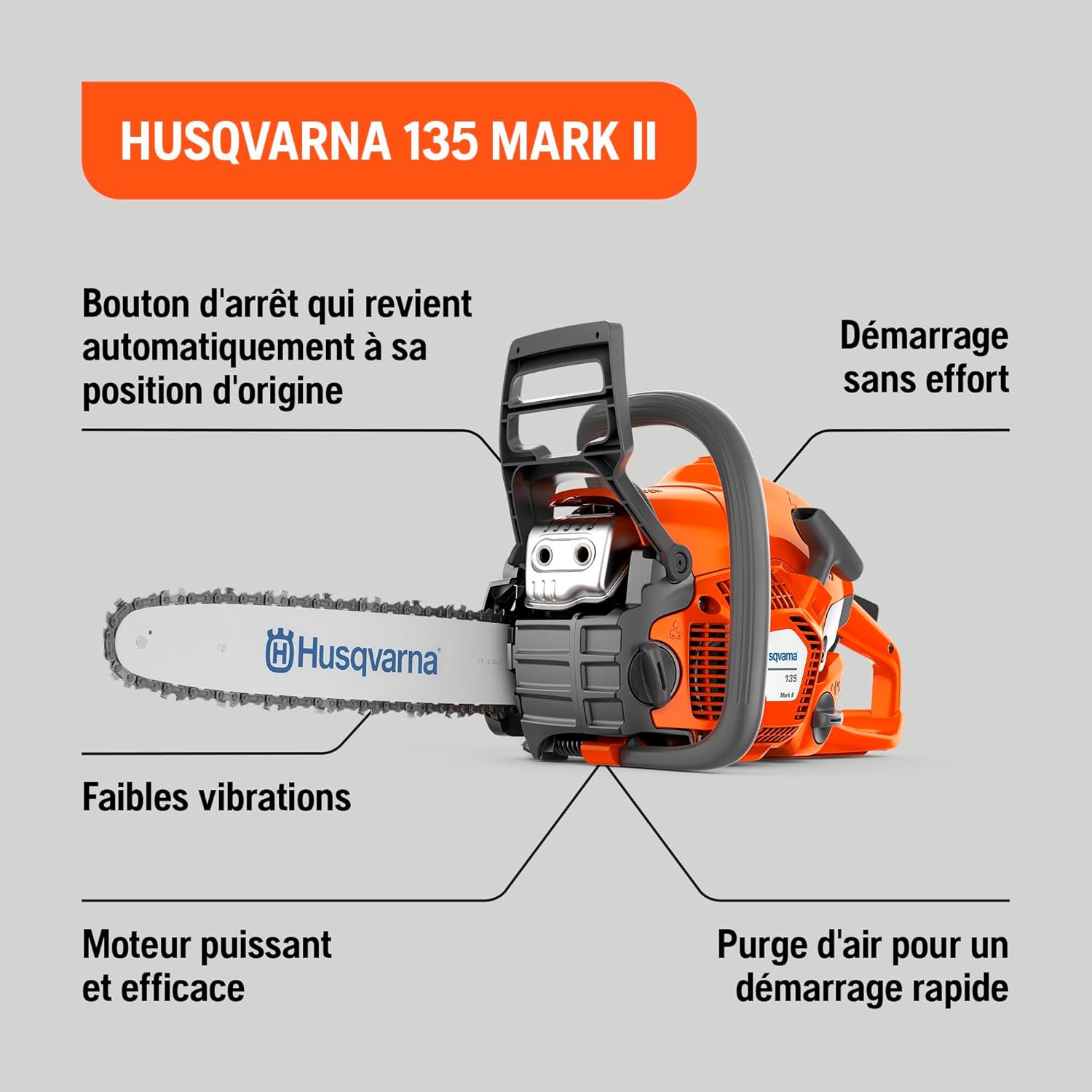 Husqvarna - 135 Mark II - 35cm - X-Torq, LowVib, Smart Start, Air Injection