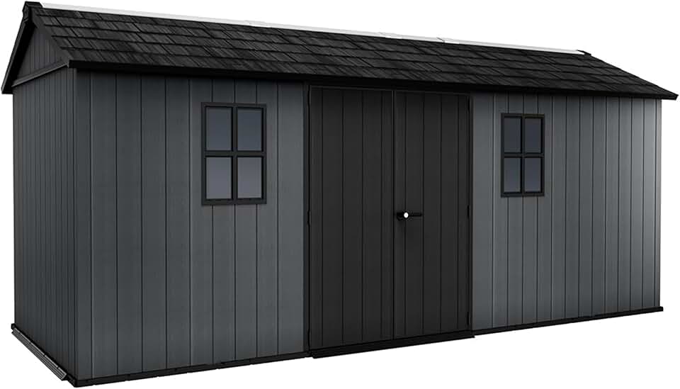 KETER - Newton Plus - 11,2 m² abri jardin bois gris 1775