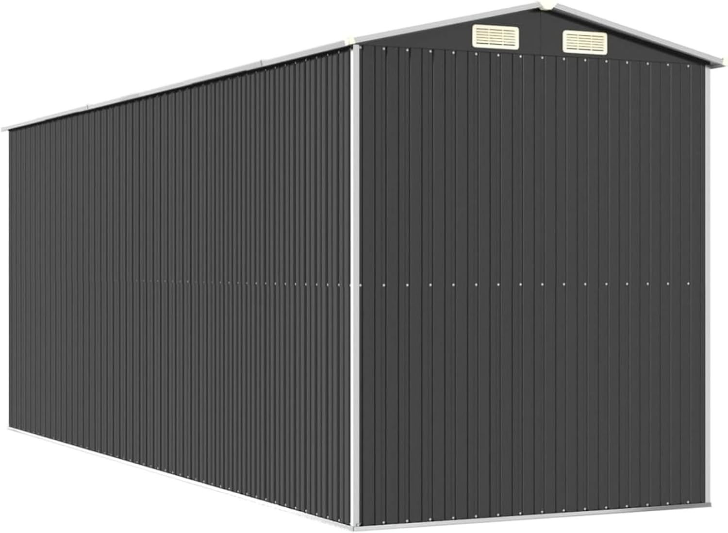 ShGaxin Abri de jardin, abris pour parcelles, abris de jardin, abri de jardin extérieur, maisons préfabriquées, acier galvanisé anthracite 192 x 523 x 223 cm