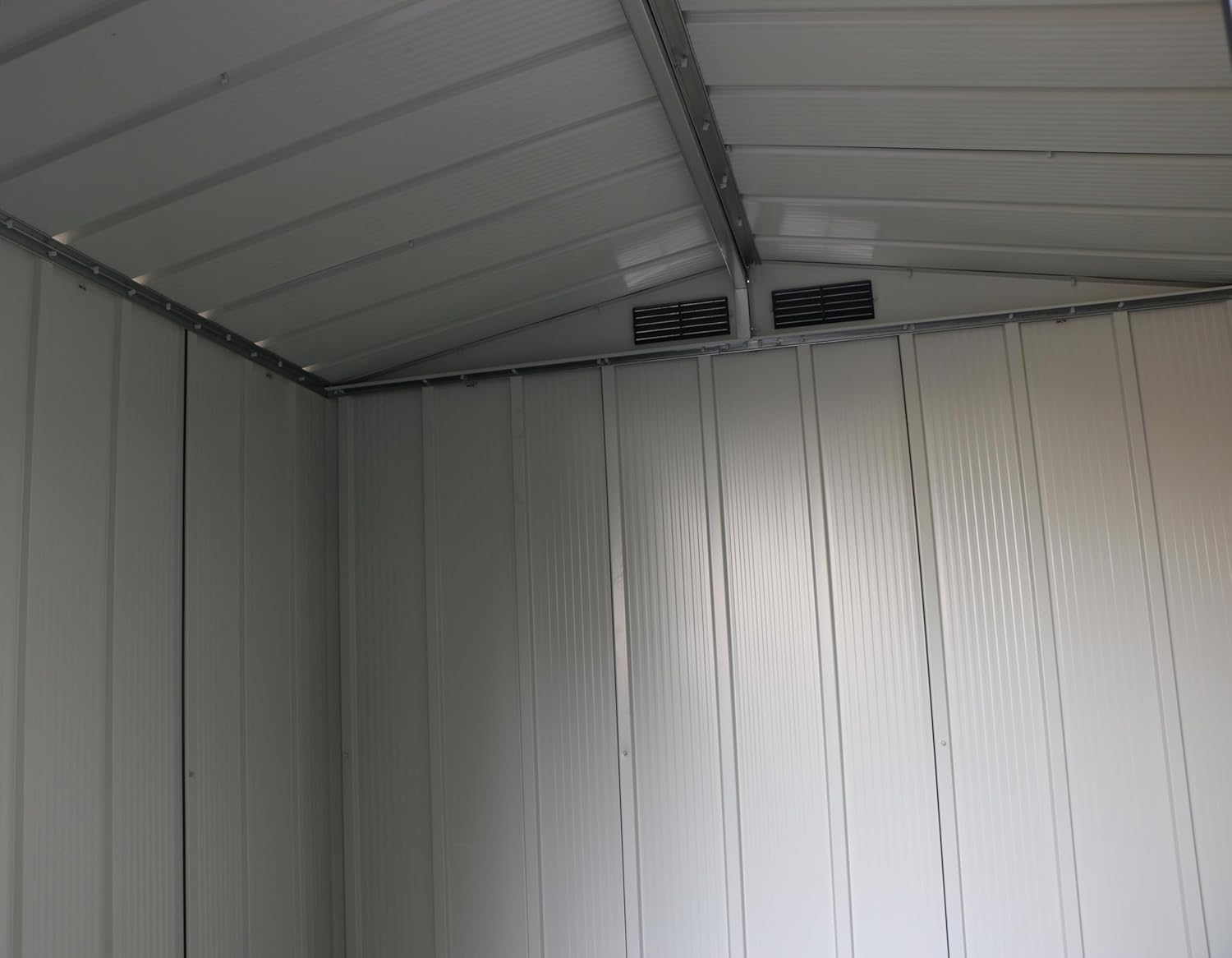 Duramax ECO 6 x 4 (2.17 m²) Abri de Jardin en Métal Galvanisé à Chaud, Abri de Stockage d'Outils, Structure de Toit Renforcée, Abri en Métal Sans Entretien, Vert