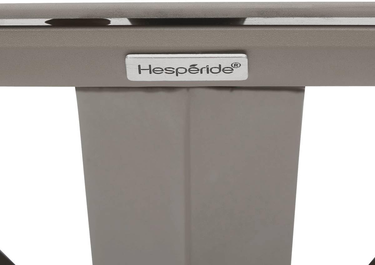 Hespéride - Table de jardin Oryon - 130cm ronde - 6 places, coloris café