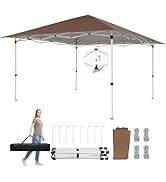 RELAX4LIFE Tonnelle Pliante 3x3 Imperméable, Barnum Pop-up Facile à Monter, Protection Solaire, C...