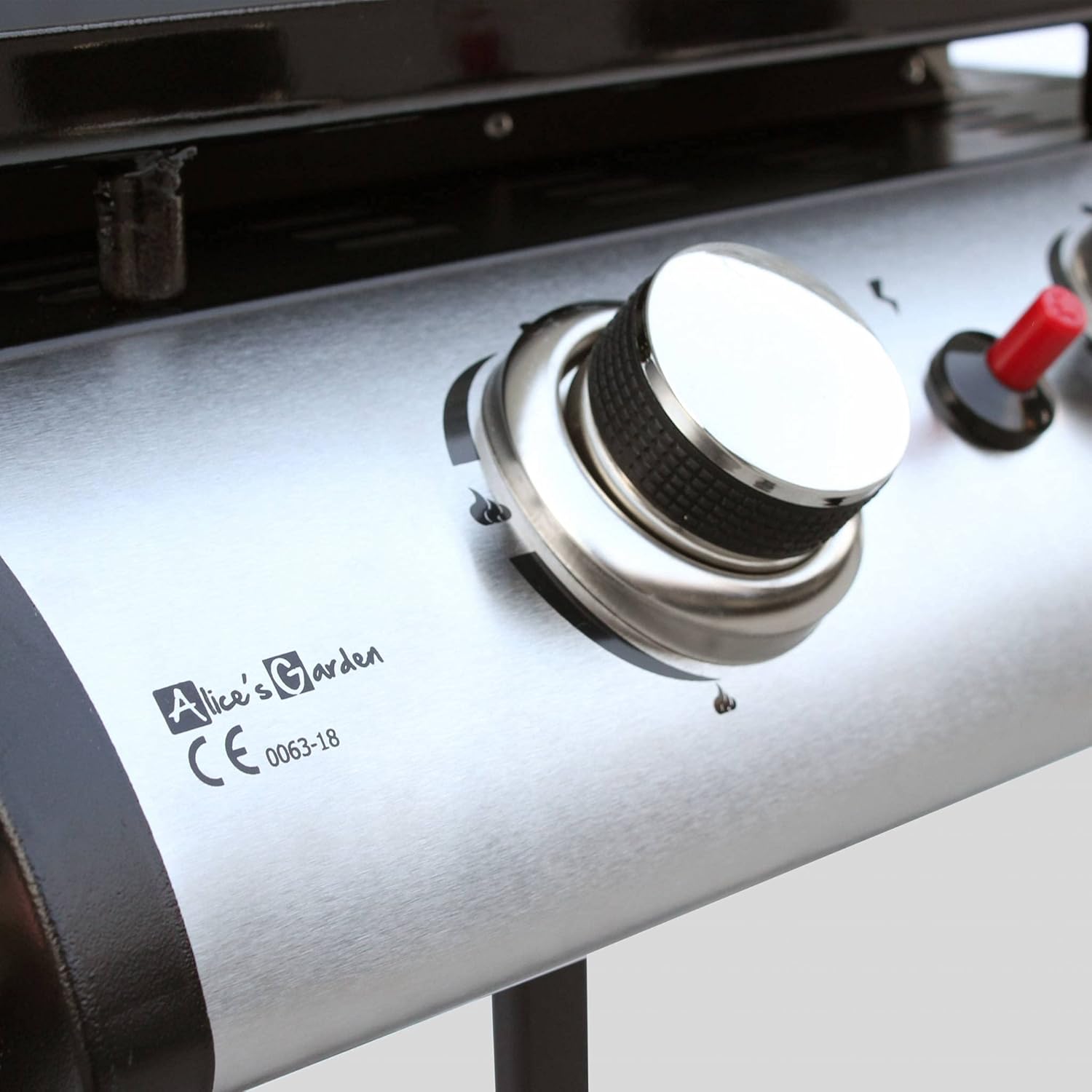 Alice's Garden - Porthos série - plancha 2 brûleurs, inox, 5kW, plaque émaillée