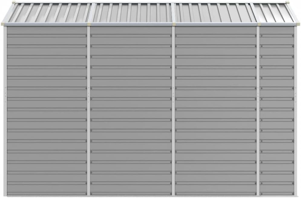 Abri de Jardin Gris Clair 191 x 300 x 198 cm en Acier galvanisé