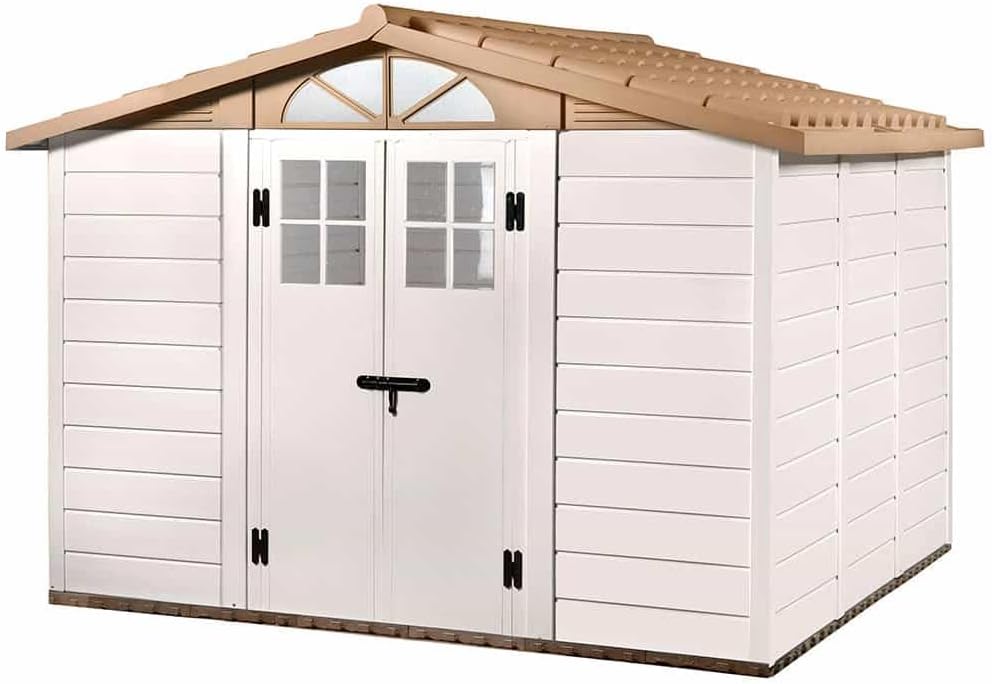 Gardiun - Tuscany Evo 280 - 261x309x225 cm - Résine, 8 m², Blanc/Beige