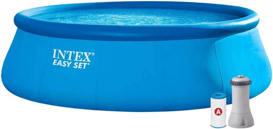 Intex - 26168NP - Kit Piscine Easy Set Autoportante (Ø) 4,57 X (H) 1,22M & 28023 - Bâche Protection pour Piscine Autoportante 4M57