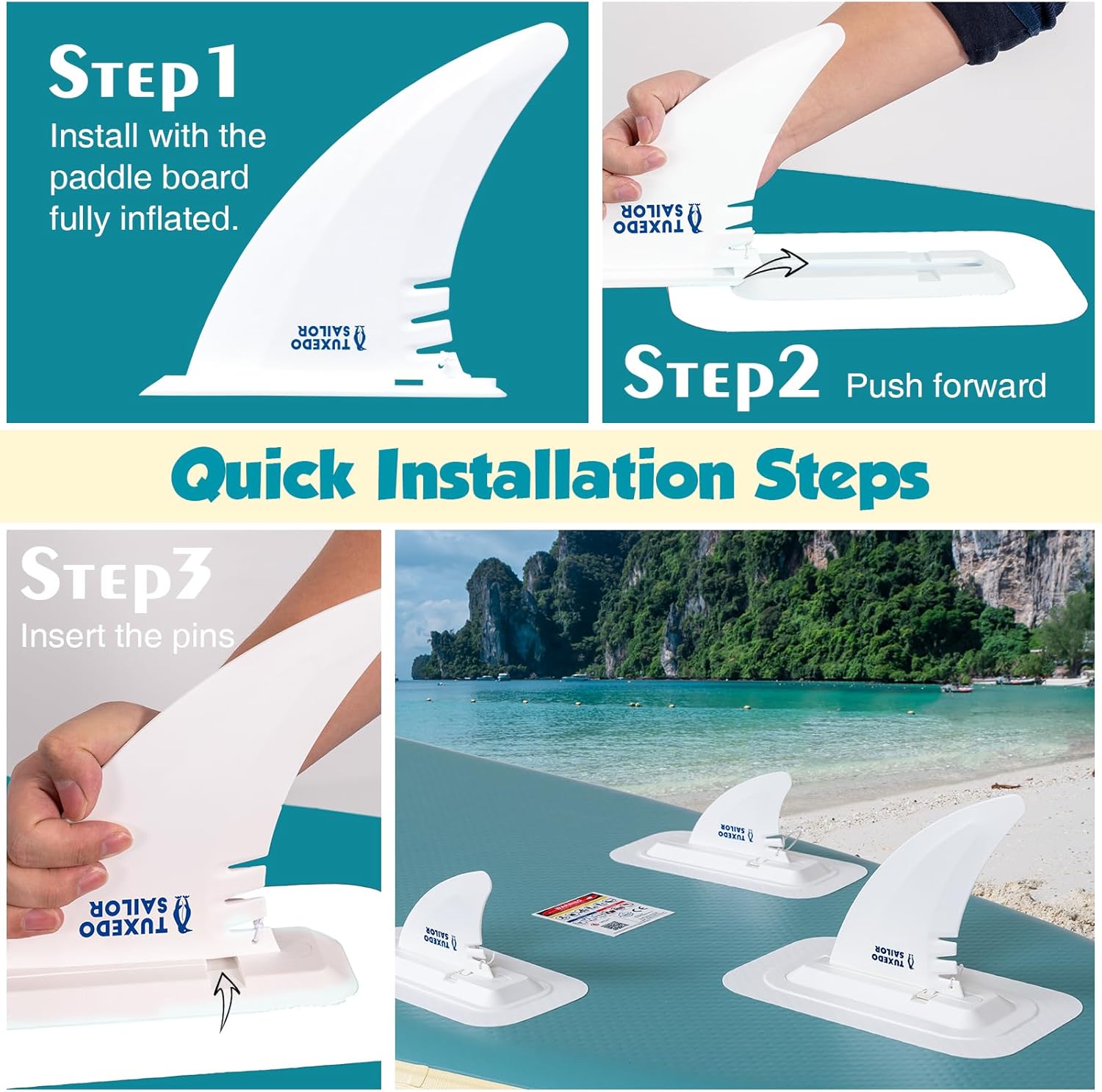 Tuxedo Sailor - Paddle gonflable adulte - planche SUP avec accessoires complets