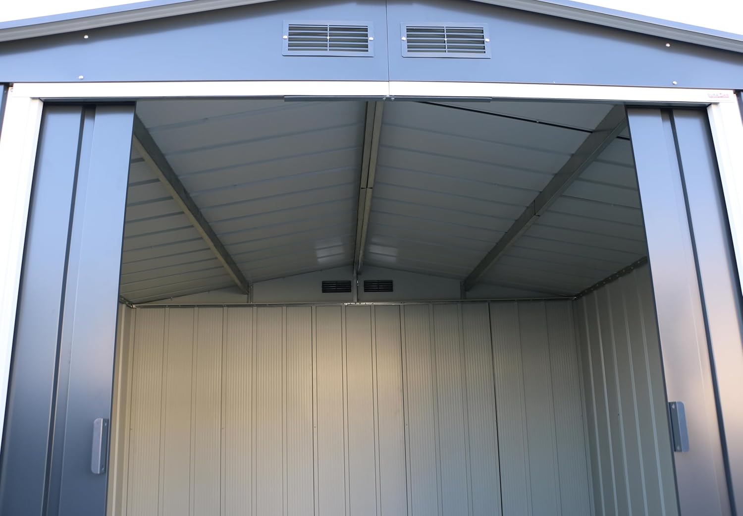 Duramax - ECO série - 10x10 pieds - abri jardin métal galvanisé, toit renforcé, anthracite, sans entretien - ECO10X10