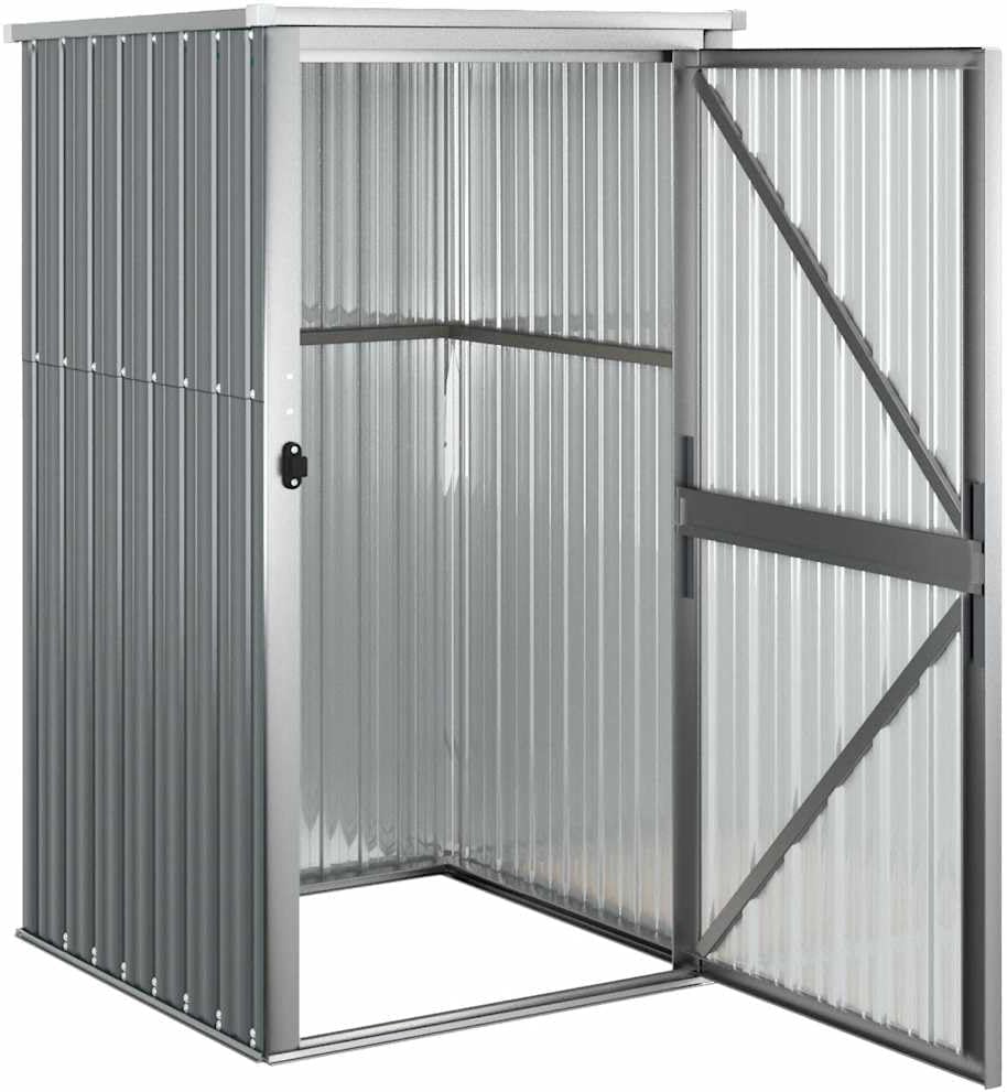 Abri de jardin - gris - 88x89x161 cm - acier galvanisé, robuste