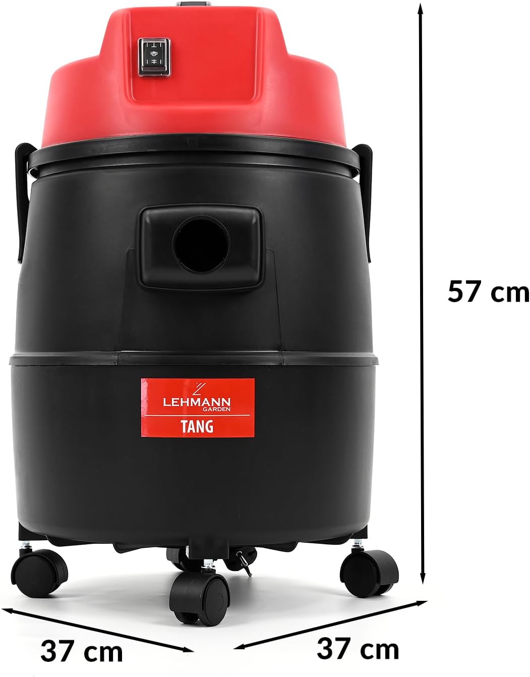 LEHMANN Aspirateur de Piscine 4-en-1, 1400 W, Réservoir 30 L, Aspiration à Sec & Humide et Fonction de Soufflerie, Nettoyage Efficace du Fond, Aspirateur de Bassin avec Accessoires, Noir/Rouge