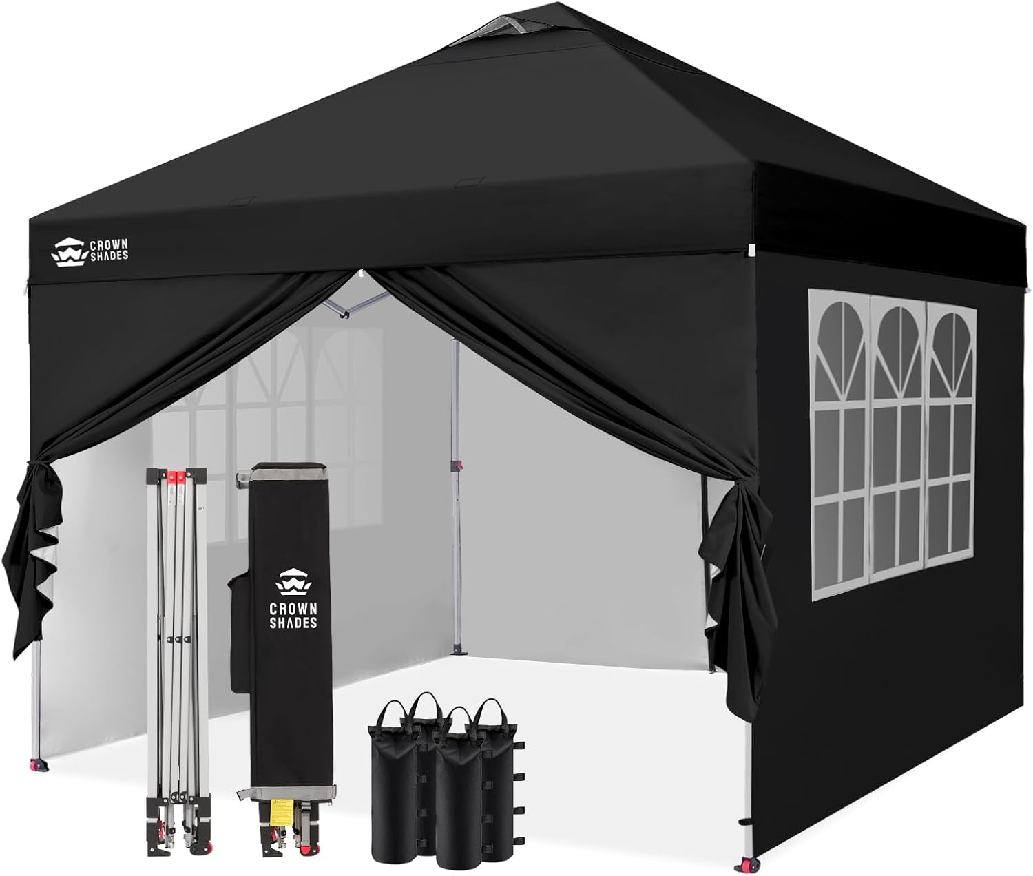 Crown Shades - Tonnelle pliante 3x3m imperméable, P/Pop-Up, 4 parois amovibles, Sac, UPF 50+ - CN0032
