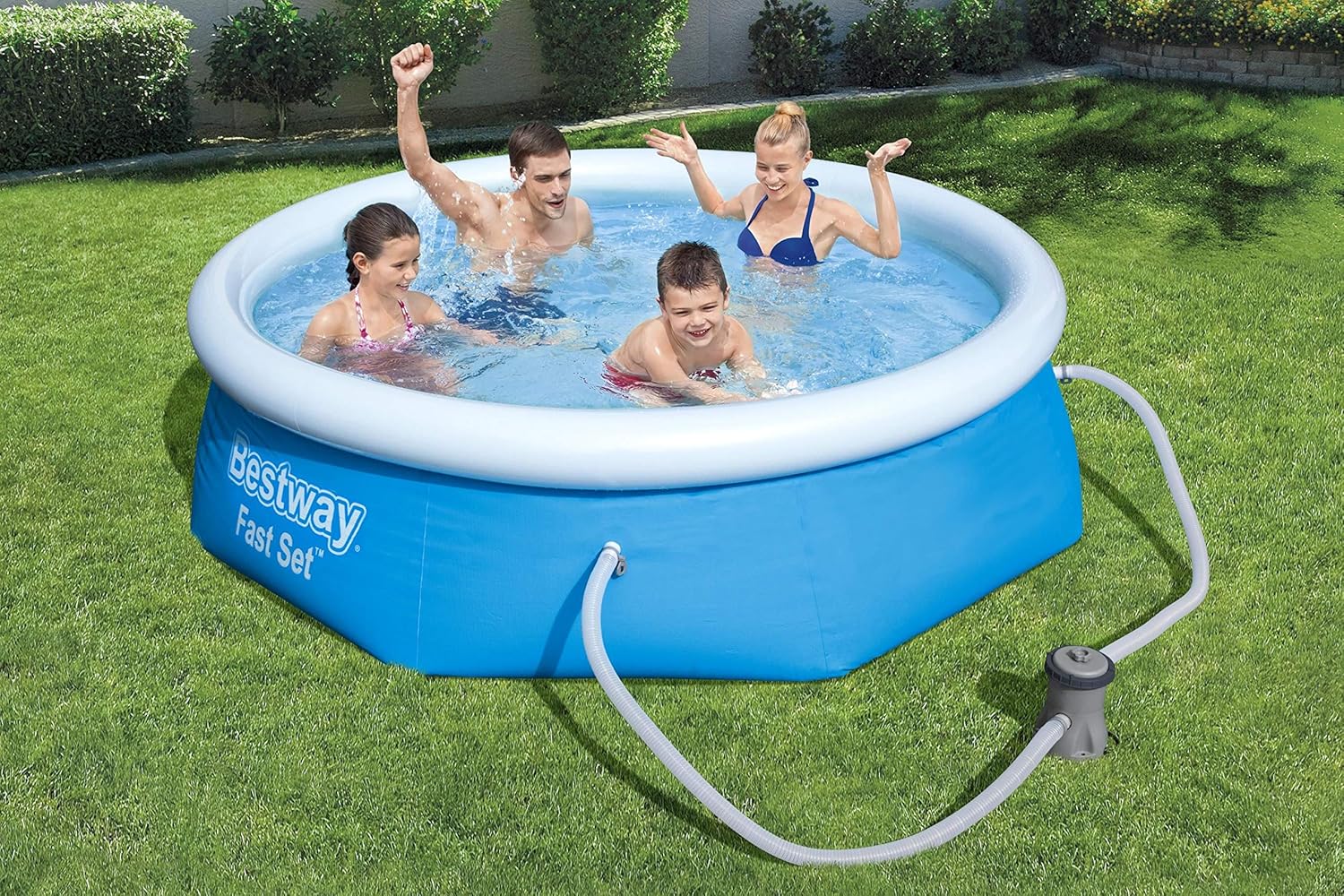 Bestway Kit de piscine Bleu 244 x 244 x 66 cm 2300 L 57268