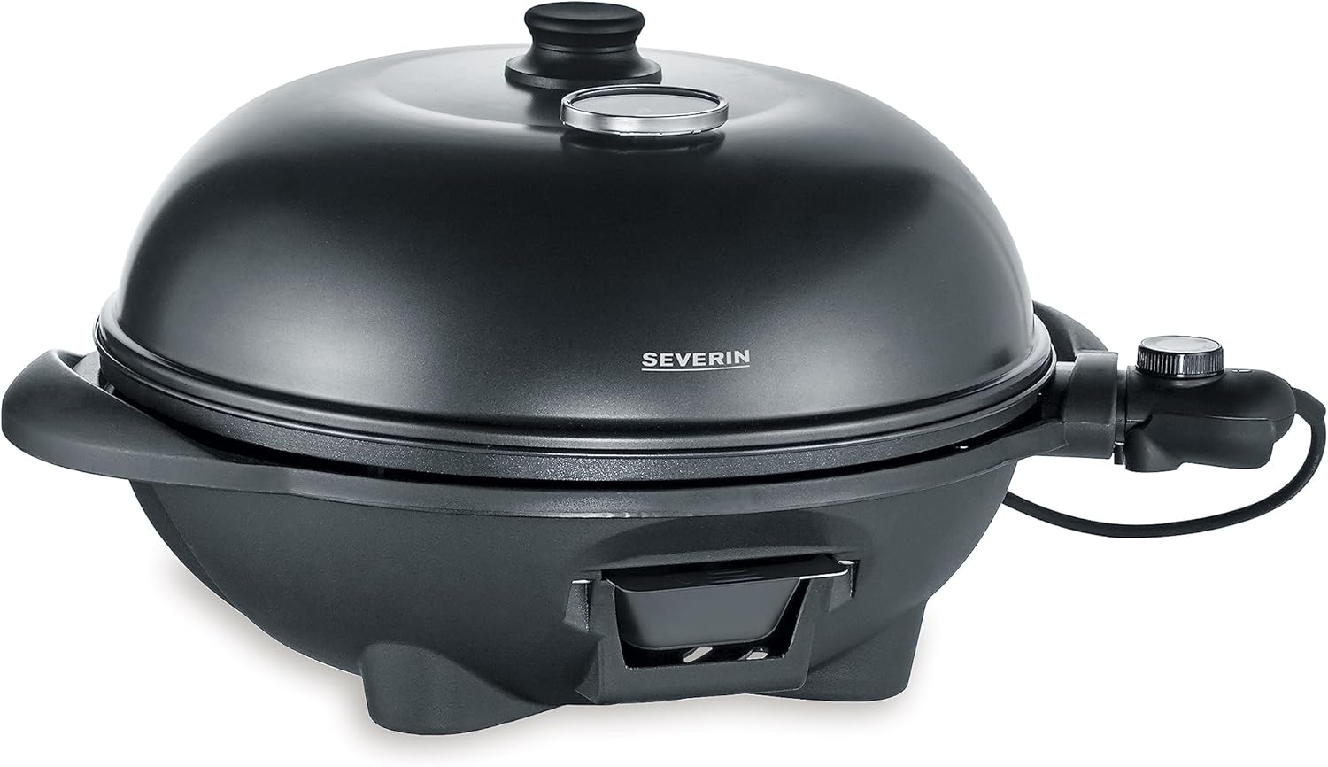 SEVERIN - barbecue électrique sur pieds - surface large, couvercle, grille fonte, thermomètre - PG 8541