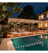PURPLE LEAF Pergola Bioclimatique en Effet Bois Aluminium 3.5 x 8.5 m, Pergola avec LED, Tonnelle...