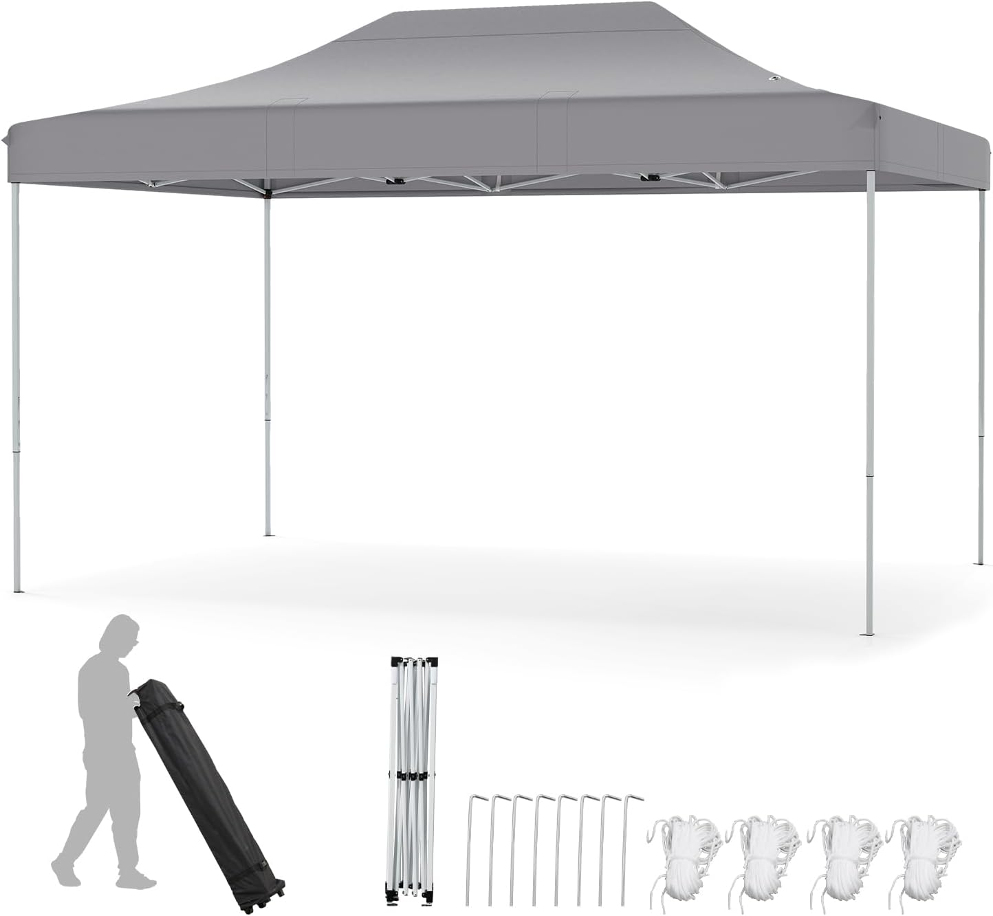 GOPLUS - tonnelle pliante 3x4,5m - imperméable, réglable, 10-12 pers