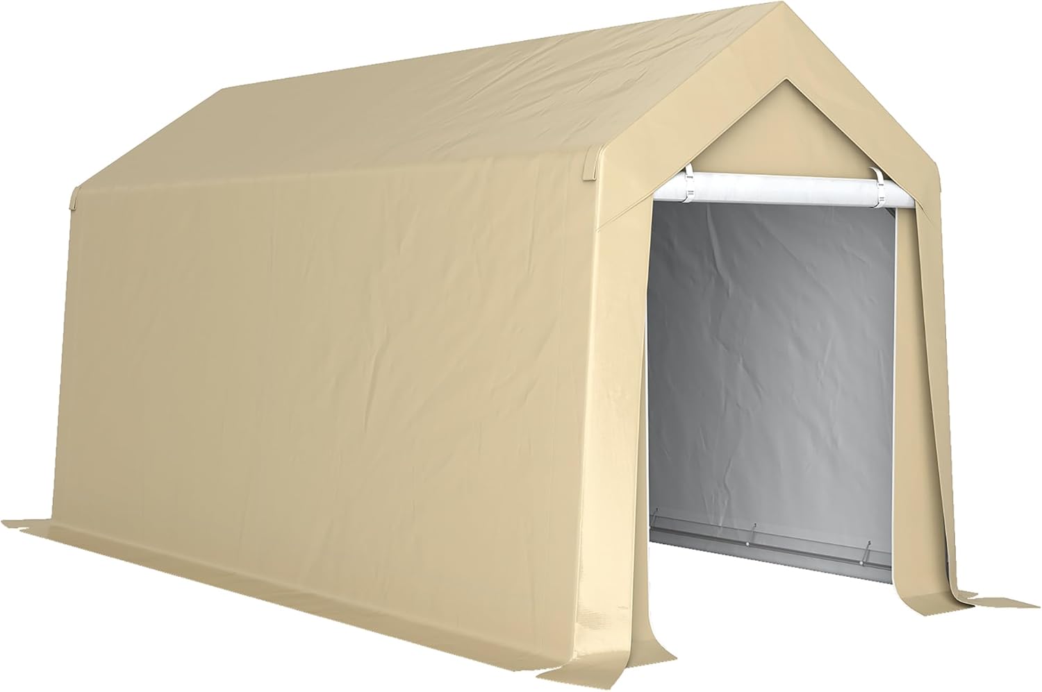 Outsunny - Abri de jardin - 2x3,6m - PE 200g/m², cadre acier, grande porte