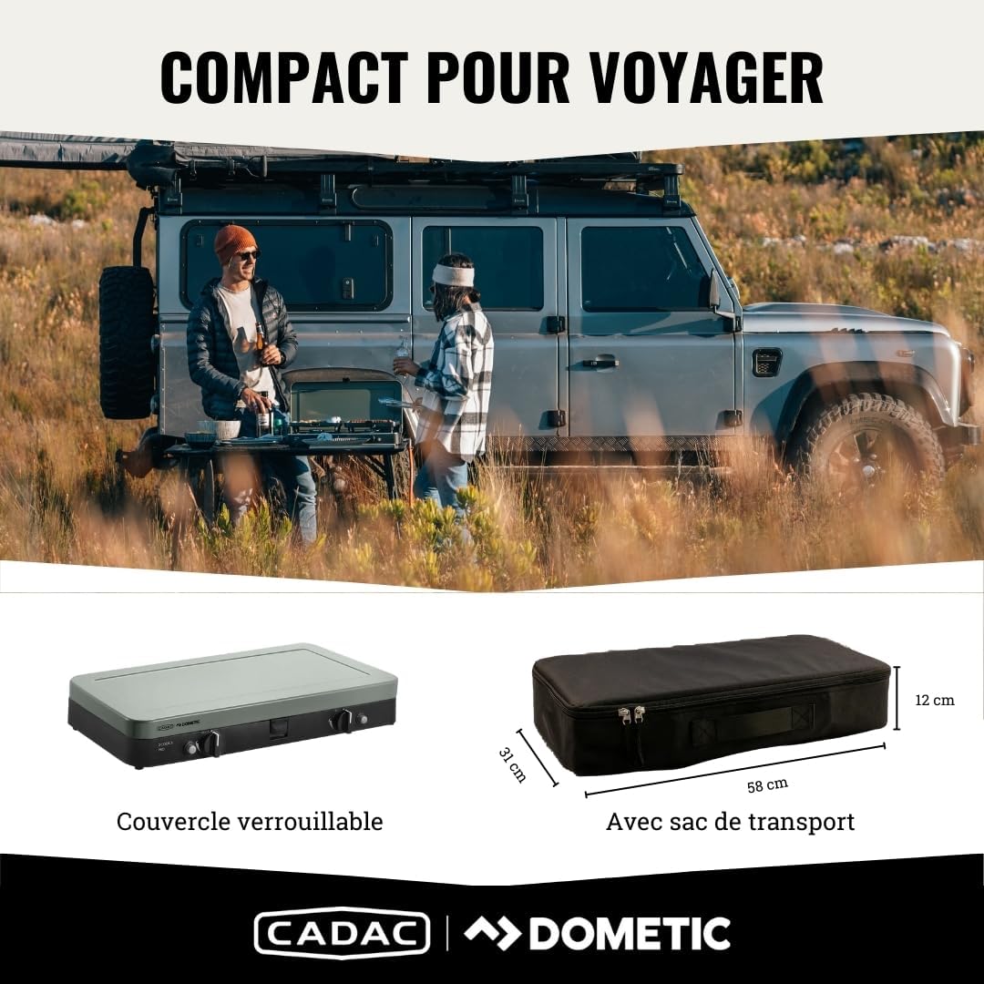 Cadac - 2-Cook 3 Pro Deluxe - grille barbecue portable 30mbar - sac inclus