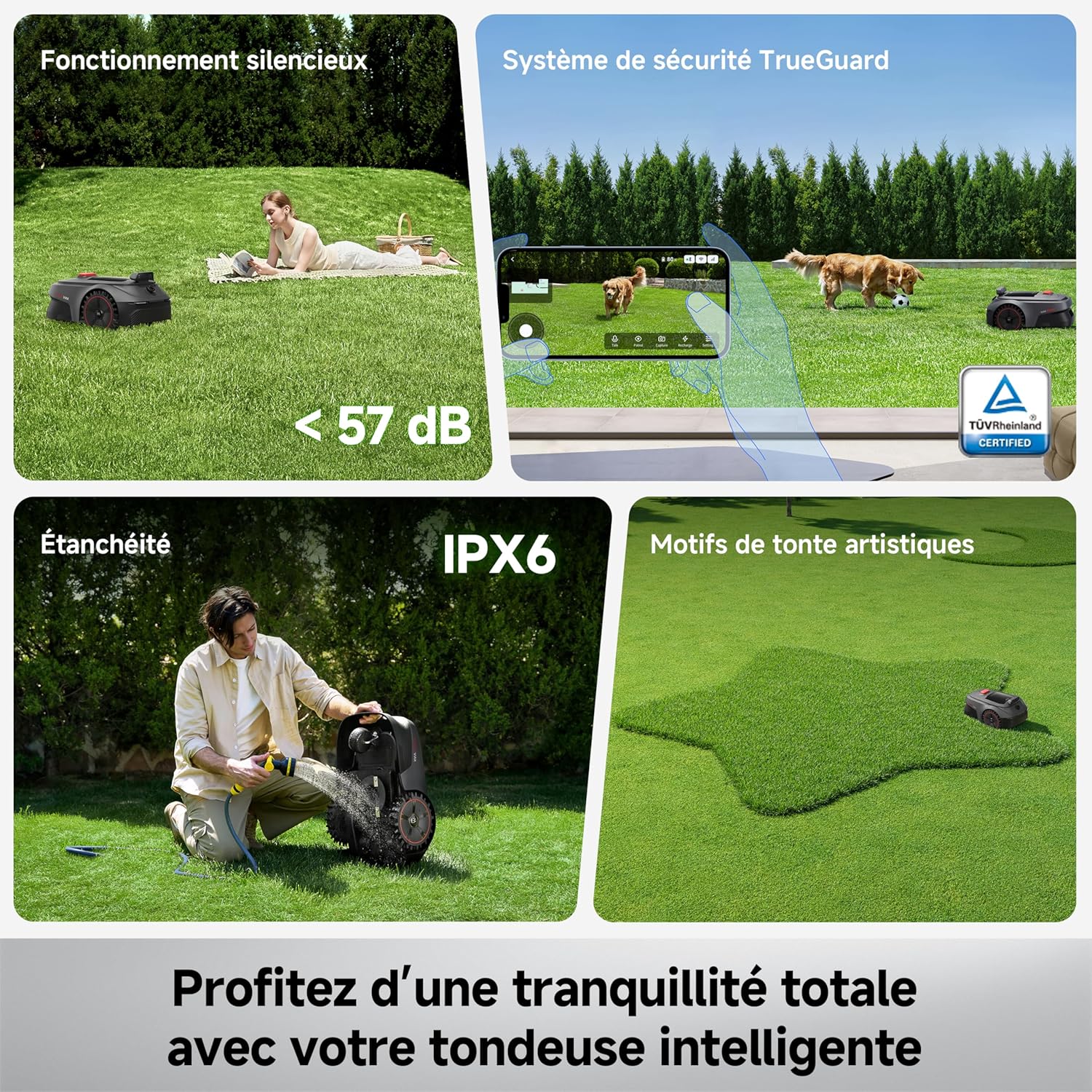 MOVA - ViAX 500 - robot tondeuse 500m² - IA LiDAR, évitement obstacles, ViAX500