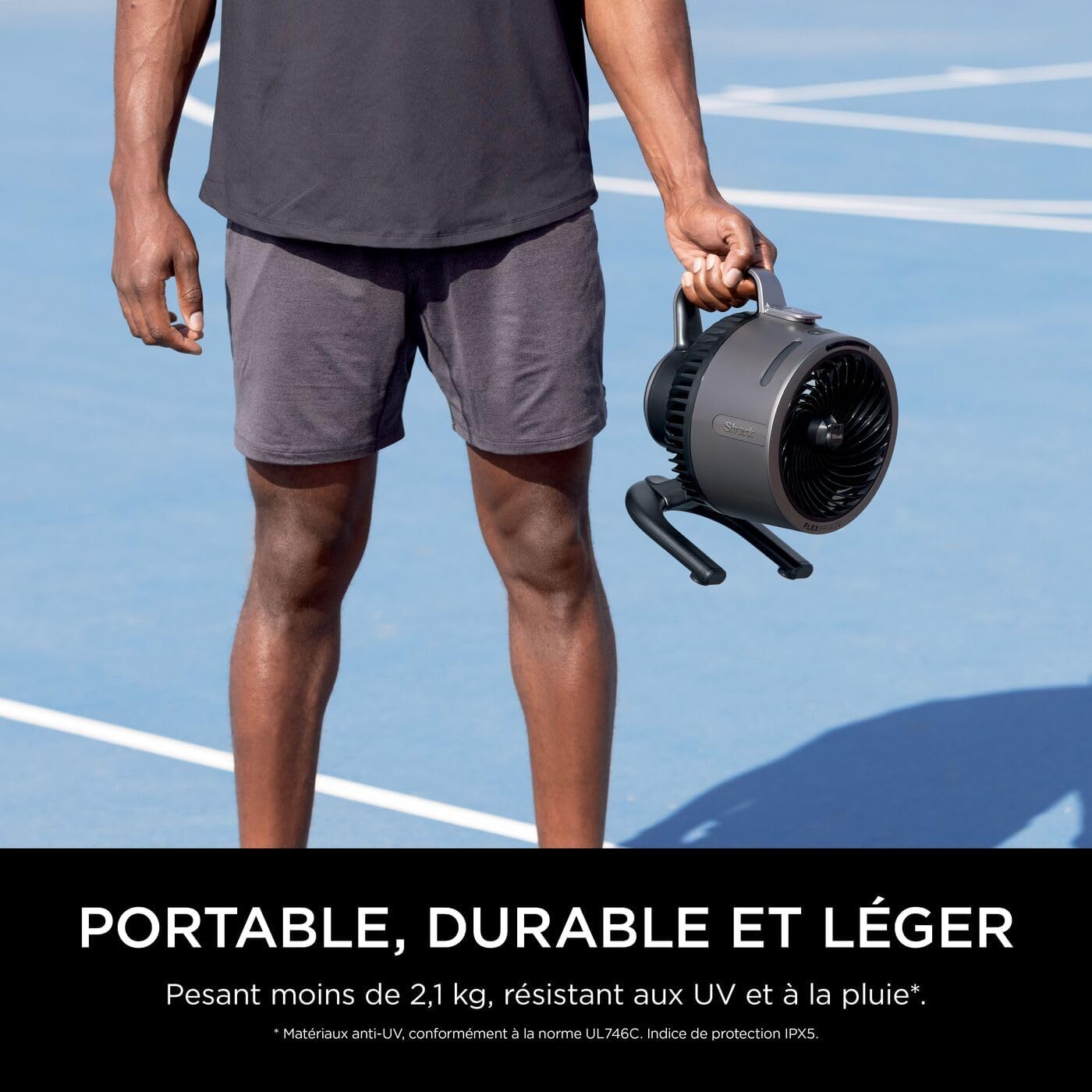 Shark - FlexBreeze - ventilateur brumisateur portable, léger, 5 vitesses silencieux, utilisation sans fil, FA050EU