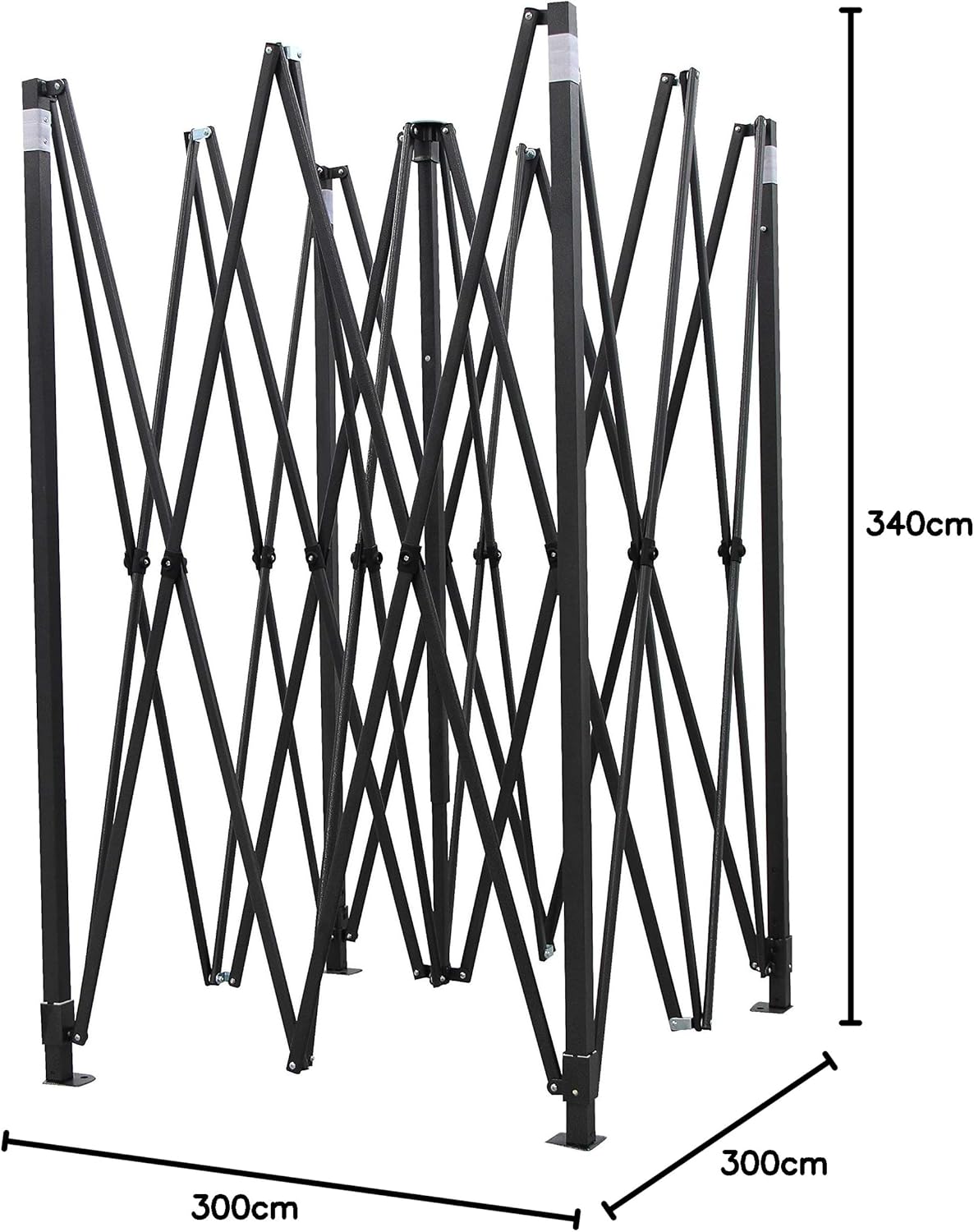All Seasons Gazebos - Tonnelle pliante série standard - 3x3m - robuste, étanche, accessoires inclus