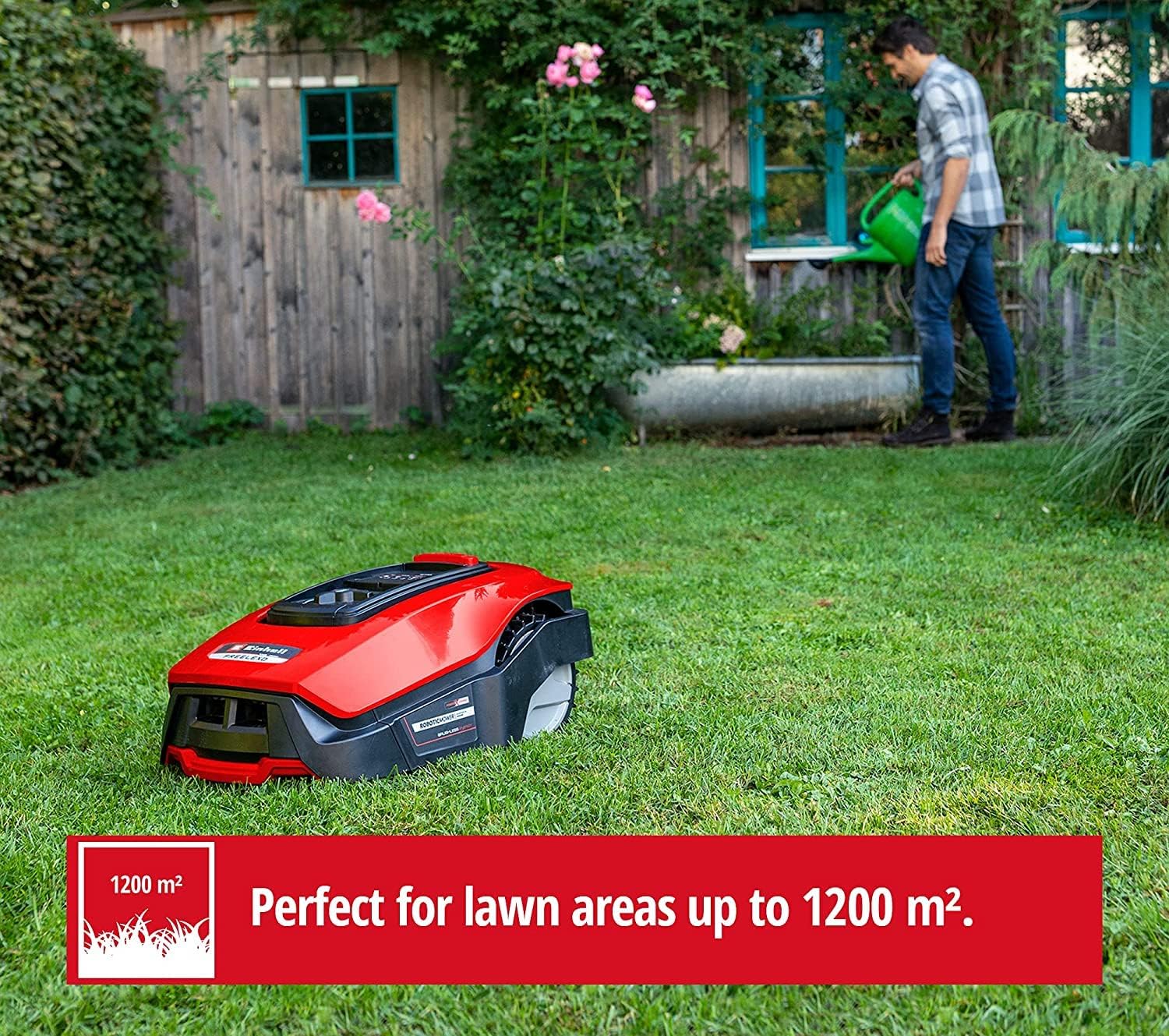 Einhell - robot tondeuse FREELEXO 1200 - 1200m² - LCD, Bluetooth, 18V, batterie 5,2Ah