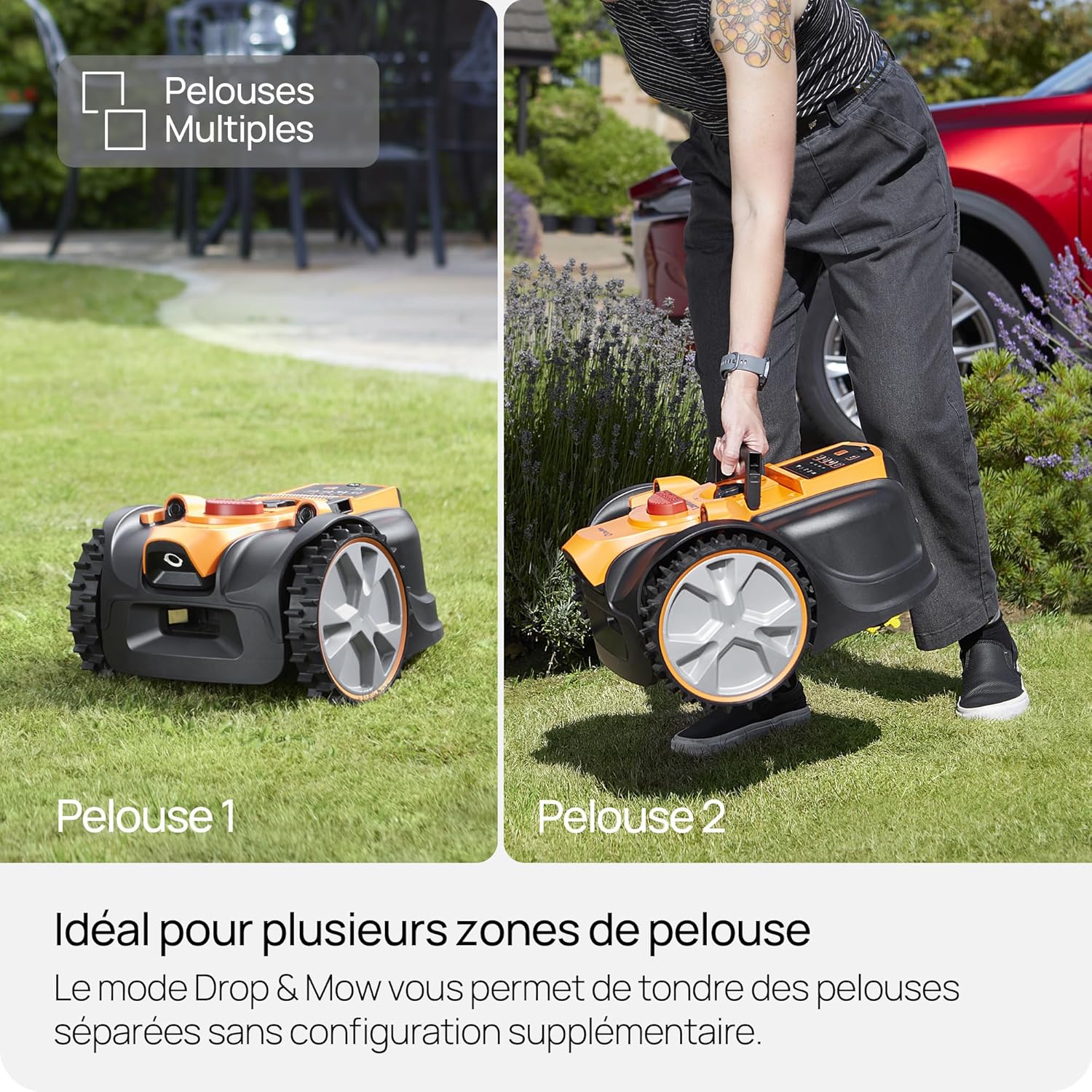 Lawnmaster - OcuMow 16 Série - 300㎡ - Évitement intelligent, navigation optique, charge automatique AMB16P2