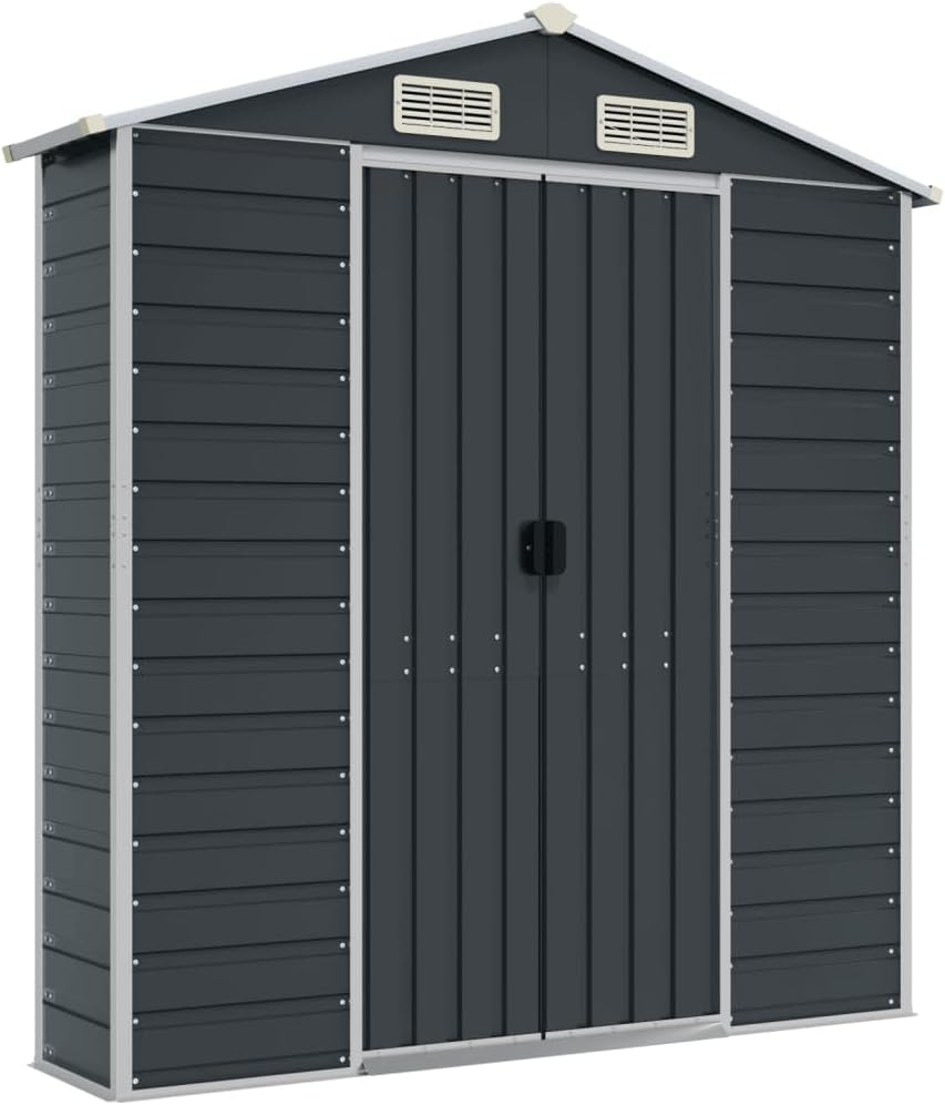 vidaXL Abri de Jardin Anthracite 191x980x198 cm Acier galvanisé