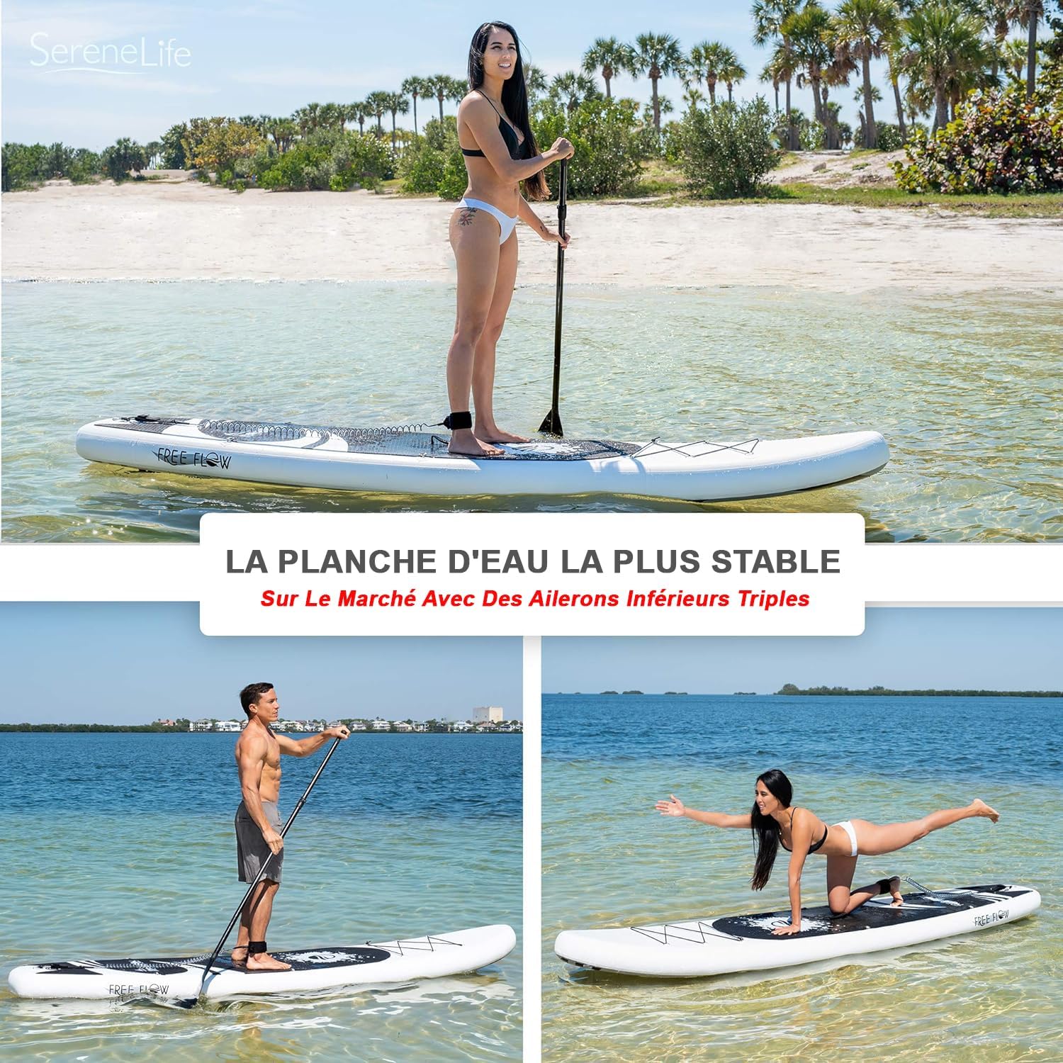 SereneLife - Stand Up Paddle gonflable adulte 6