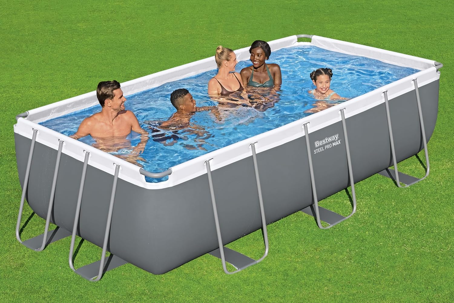 Bestway Steel Pro Max Kit Piscine Hors Sol - 404 cm x 201 cm x 100 cm - Gris