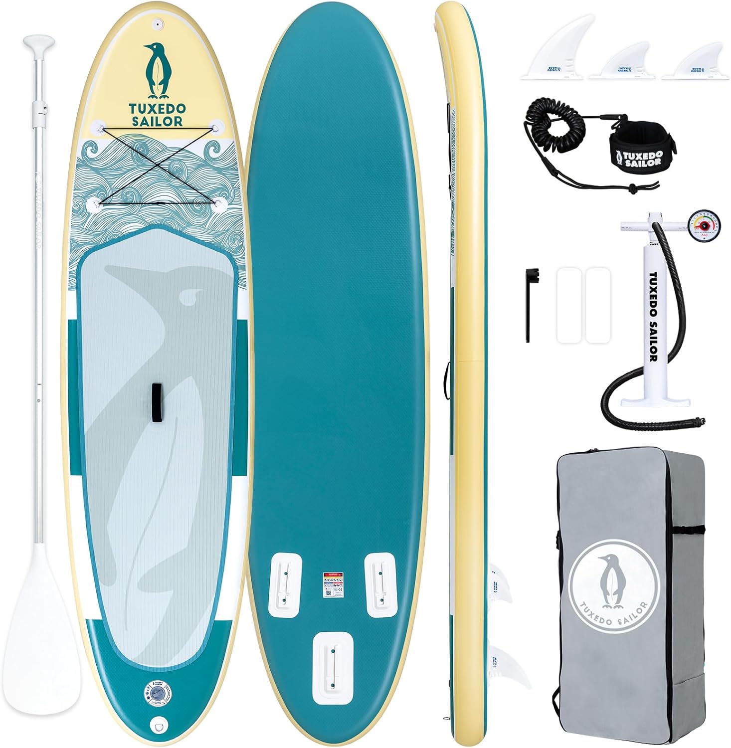 Tuxedo Sailor - Paddle gonflable adulte - planche SUP avec accessoires complets