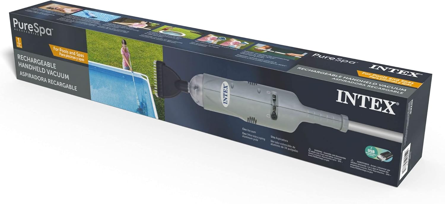 Intex - aspirateur à main rechargeable - gris - fonctionnalité pool cleaning - 28620EP