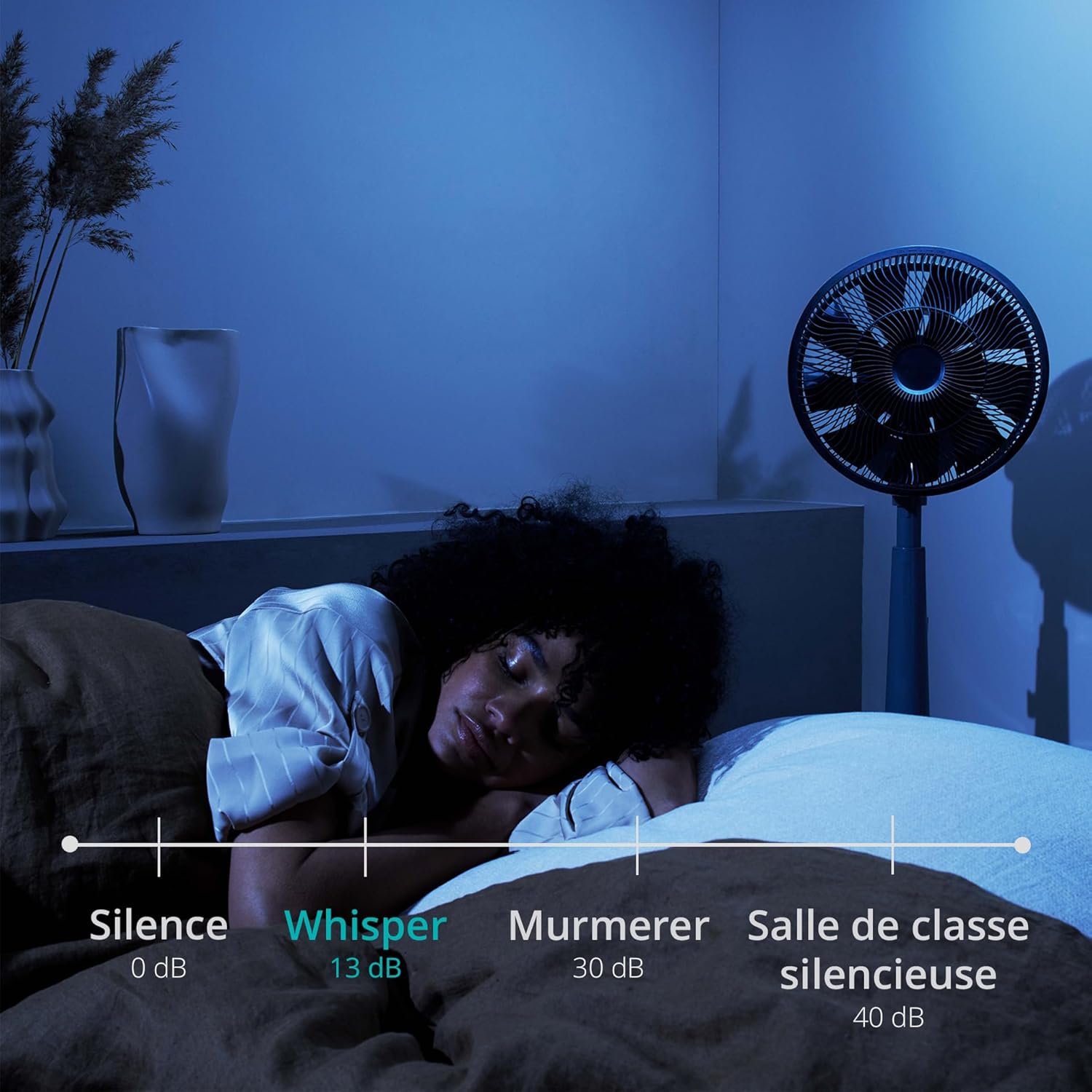 Duux - Whisper série - ventilateur sur pied, silencieux, 26 vitesses, télécommande, minuterie
