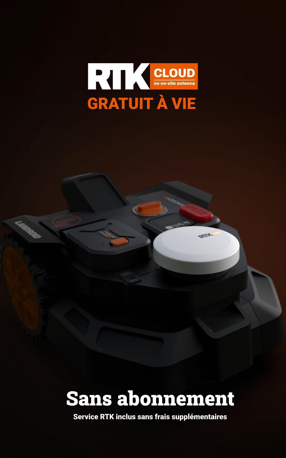 WORX - Vision Cloud série - 400 m² - navigation IA, appli, WR304E