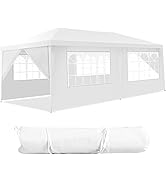RELAX4LIFE Tonnelle de Jardin Extérieur 3x6 M avec 6 Parois Amovibles, Barnum 3x6 en PE Imperméab...